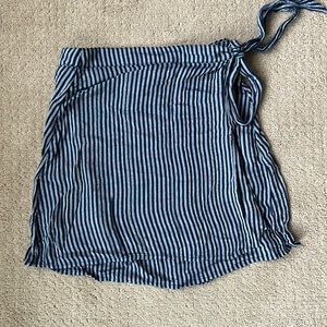 striped blue american eagle wrap skirt
